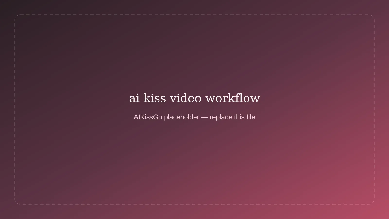 Placeholder showing photo-to-kiss-video steps