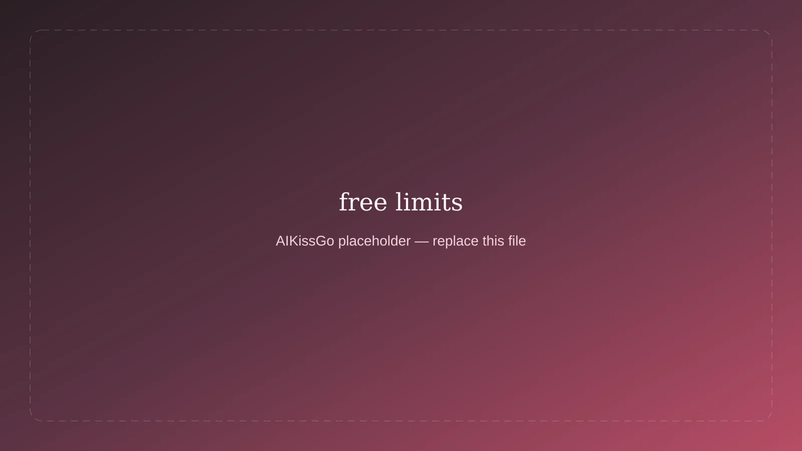 Placeholder illustrating free-tier limits