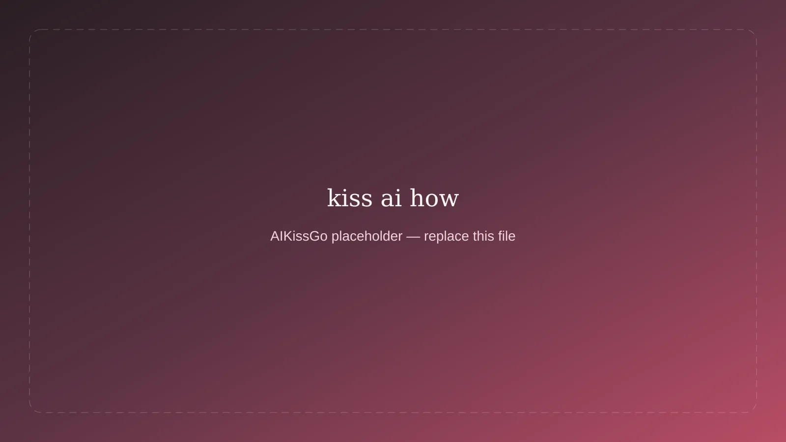 Placeholder diagram of kissing AI face alignment